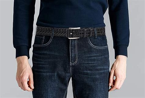 Mens Belts,Bulliant Leather Woven Braided Belts for Mens Casual Jeans ...