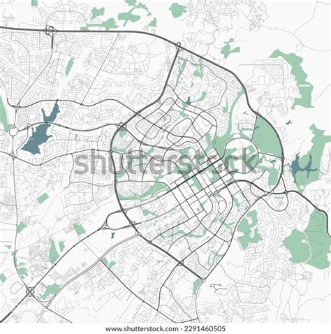 Abuja Map Capital City Nigeria Municipal Stock Vector (Royalty Free ...