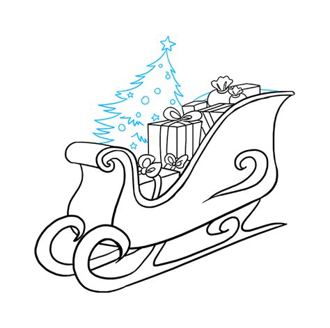 How to Draw Santa's Sleigh - Really Easy Drawing Tutorial | How to draw ...