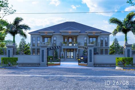 Modern classical 6-bedroom mansion - ID 26708 - Plans by Maramani