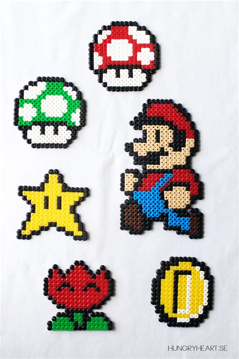 DIY Super Mario Mobile Tutorial - HUNGRY HEART | Pixel beads, Hama ...