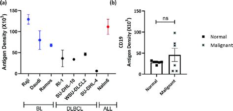 CD19 Expression on normal and malignant B cells (a) Antigen density of... | Download Scientific ...