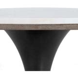 Powell Dining Table, White Marble – High Fashion Home