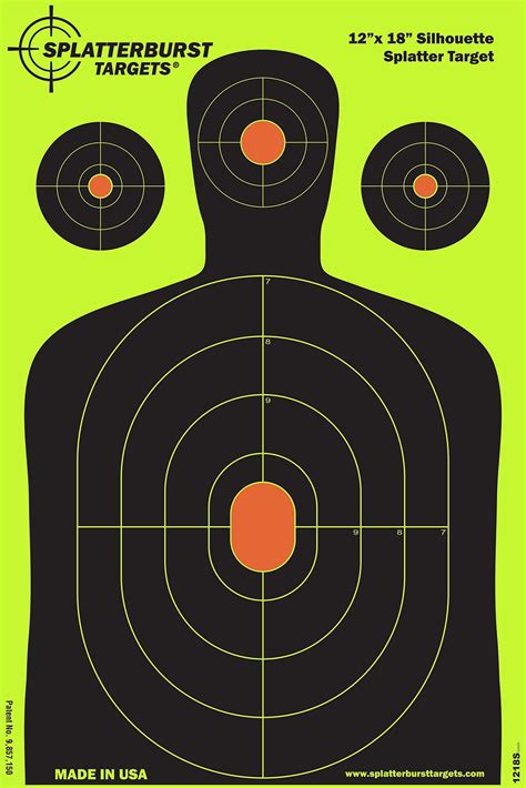 Splatterburst Targets - 12 x18 inch - Silhouette Splatter Target - Easily See Your Shots Burst ...