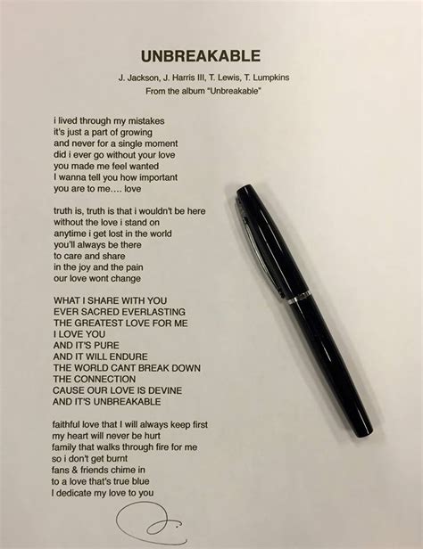 Janet Jackson Unveils "Unbreakable" Song Lyrics [Photos] - JoJoCrews.com