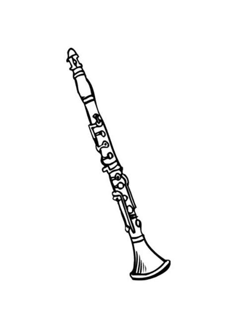 Coloring page clarinet - img 9586. | Clarinet, Coloring pages, Free ...