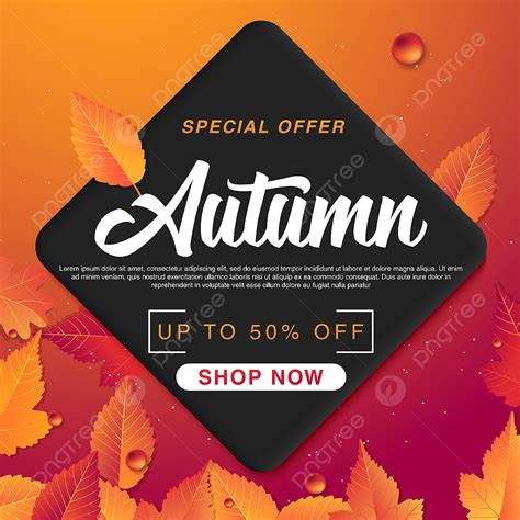 Fall Autumn Sale Vector PNG Images, Autumn Sale Banner Background With Fall Leaves, Autumn, Sale ...