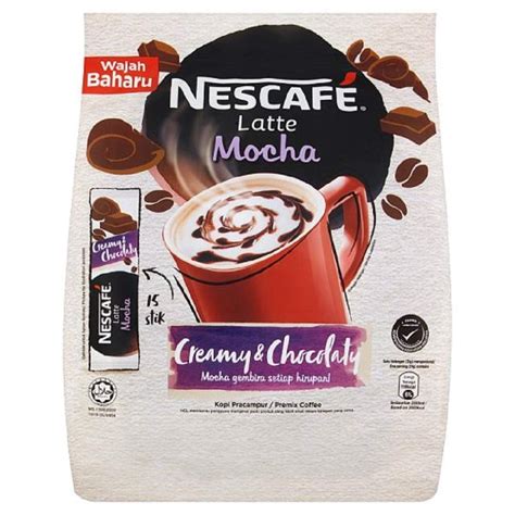 Nescafe 3 in 1 MOCHA Coffee Latte - Instant Coffee Packets - Single Serve Flavored Coffee Mix ...