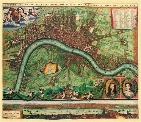 "London Map 1600s" Canvas Prints by Sol Noir Studios | Redbubble