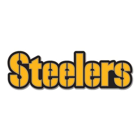 Pittsburgh Steelers Stencil Wordmark Lapel Pin