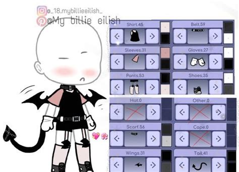 Cute Gacha Life Outfits Emo