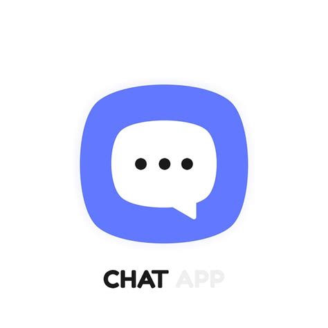 Premium Vector | Chat app logo Sms Messenger label design for mobile ...