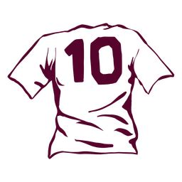 Soccer Jersey Number 10 PNG & SVG Design For T-Shirts