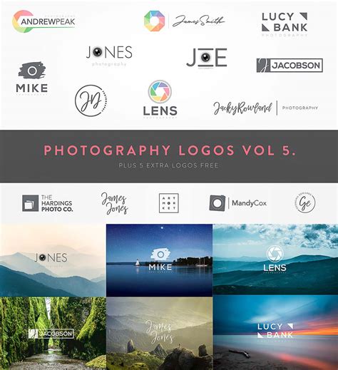 Photography Logos Minimal Set | Free download