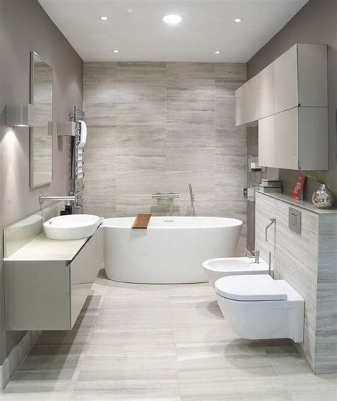 Beautiful Modern Bathroom Designs With With Soft and Neutral Color Decor Ideas