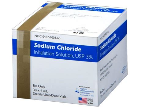 Sodium Chloride Inhalation Solution 3% 4 mL, 30/Bx