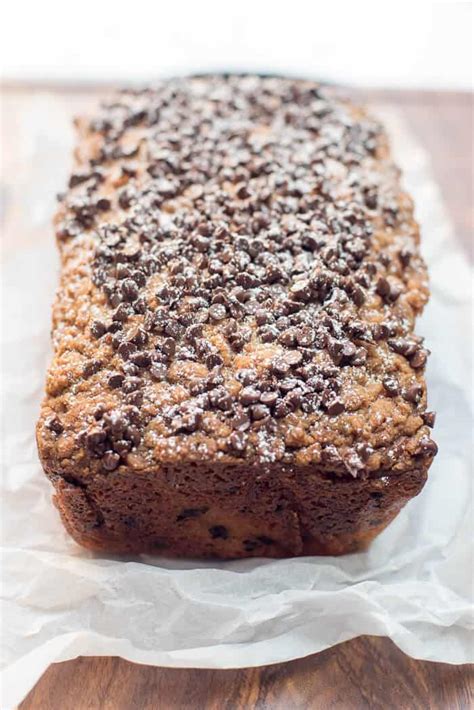 chocolate chip sour cream pound cake loaf