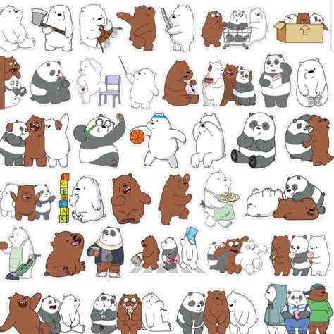 We bare bears stickers, Design & Craft, Art & Prints on Carousell