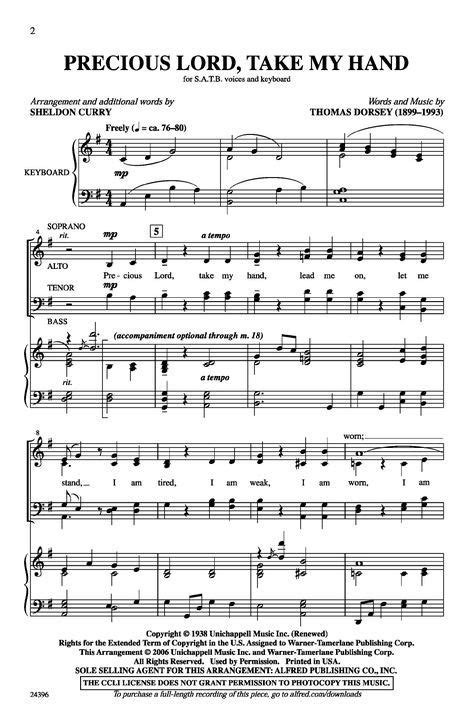 Precious Lord Take My Hand Piano Chords | Chord Piano Online