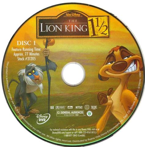 The Lion King 1 1/2 cover or packaging material - MobyGames