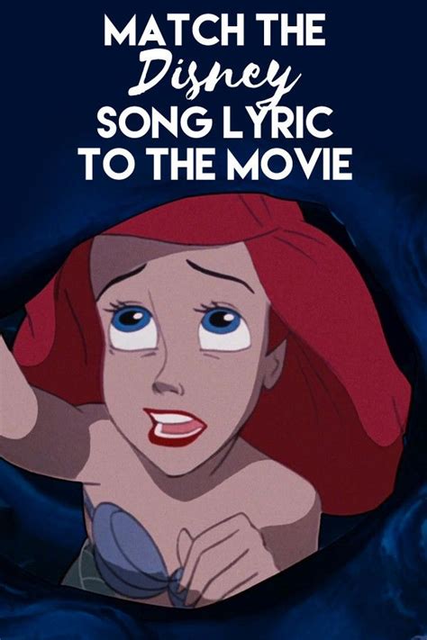 Match the Disney Song Lyric to the Movie | Disney songs, Disney quizzes ...