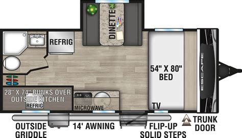 Escape Travel Trailer Floorplans | KZ RV