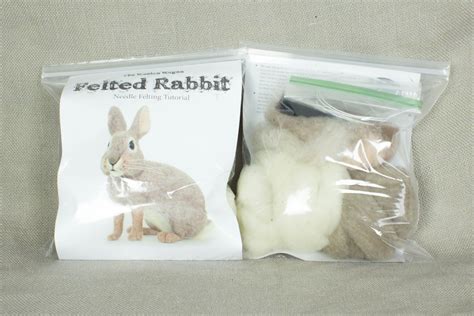 Needle Felted Rabbit Kit and Tutorial - Etsy