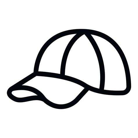 Clothing cap icon outline vector. Baseball hat 22592824 Vector Art at Vecteezy