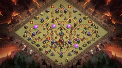 Updated 2021 TH10 War base layout with Copy Link of layout - Base of Clans