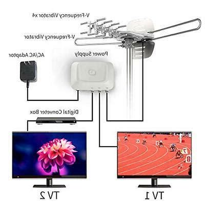 Outdoor Amplified HD TV Antenna 150 Mile Range,