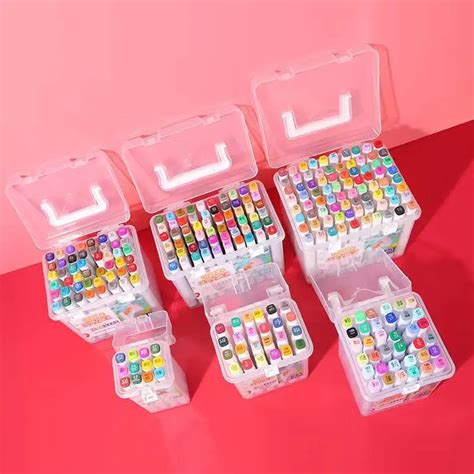 Marker Pen Storage Box Base Transparent Plastic Marker Pen - Temu