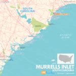 Map of Murrells Inlet, South Carolina - Live Beaches