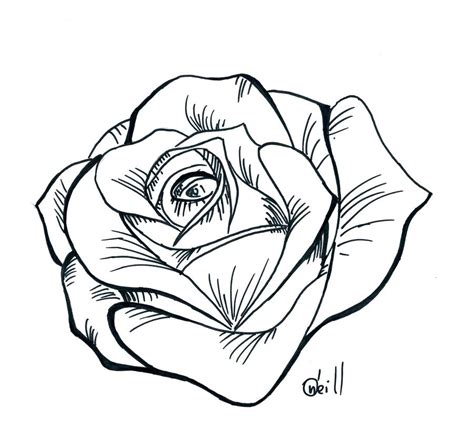 Rose Drawing Stencil at GetDrawings | Free download