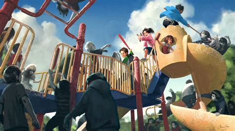 Zombie Playground - Concept art, FantasyCoolvibe – Digital Art