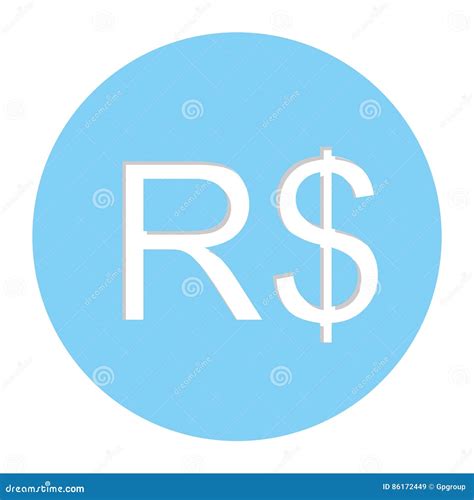 Real Brazil Currency Symbol Icon Stock Illustration - Illustration of ...