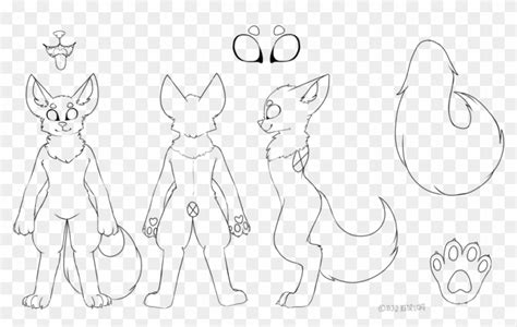 Drawn Furry Base - Free Furry Fox Base, HD Png Download - 1024x622(#41592) - PngFind