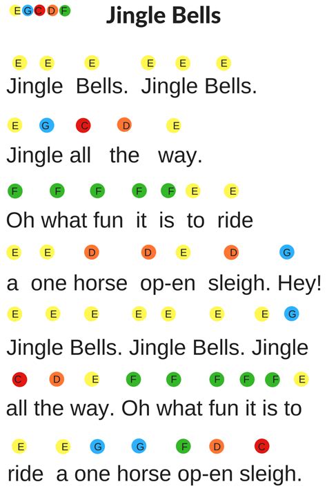 Printable Jingle Bells Sheet Music - Printable Word Searches