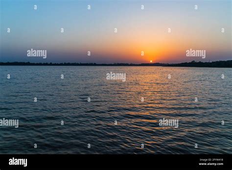 Sunset at Sukhna Lake Chandigarh Stock Photo - Alamy