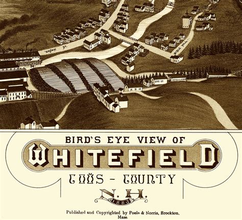 Whitefield, NH in 1883 - Bird's Eye Map, Aerial map, Panorama map ...