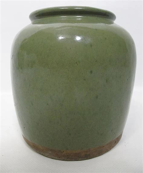 Late Philippines Filipino Luzon Martaban Ginger Pottery Storage Jar Celadon yqz