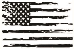 Black and White American Flag, Clipart Graphic by AlaBala · Creative Fabrica