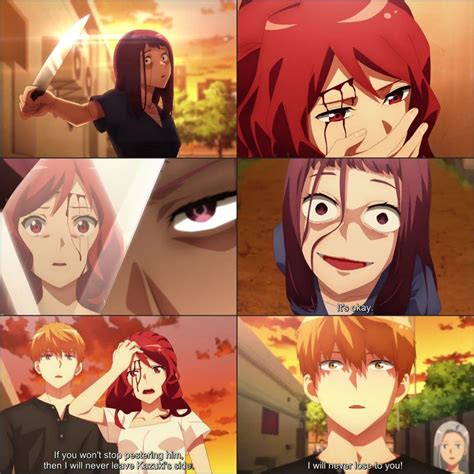 The Many Faces of an Anime Character with Red Hair and Blue Eyes