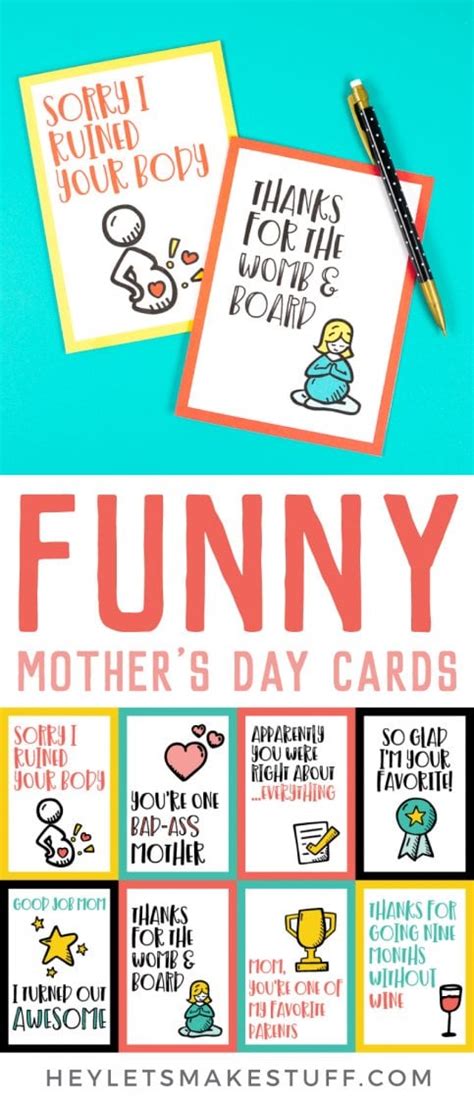 Printable Funny Mother's Day Cards | Eight Hilarious Printable Cards