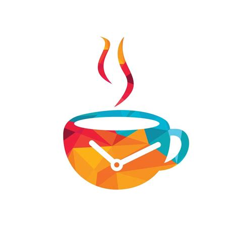 Coffee time vector logo design. Coffee cup time clock concept design. 10950968 Vector Art at ...