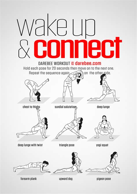 Wake Up & Connect Workout | Efficient workout, Easy yoga workouts, Morning workout routine ...