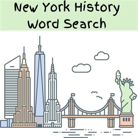 New York History Word Search | Made By Teachers