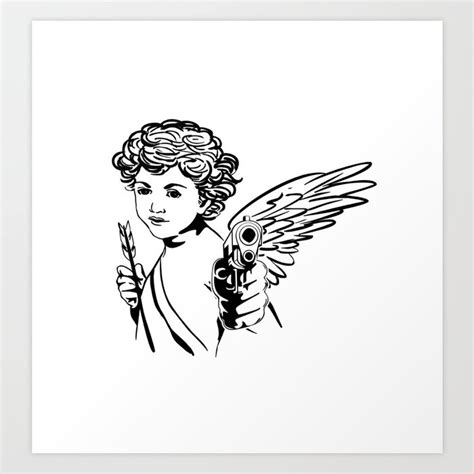 Angel With A Gun Art Print by Bellefleurist | Society6