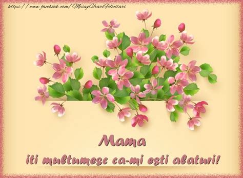 Felicitari de multumire pentru Mama - M-ai ajutat atunci cand aveam nevoie. Multumesc draga mama ...