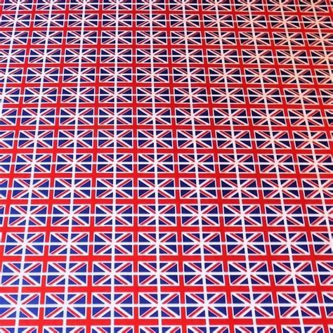 100% Cotton Poplin Fabric Rose & Hubble Mini Union Jack Flags Unite...