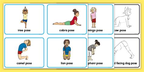 Yoga Gross Motor Activity Cards | Printables | Twinkl USA